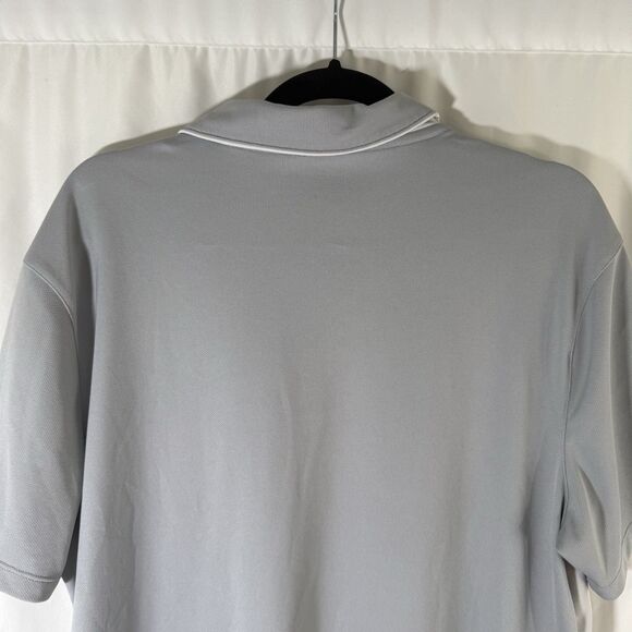 Nike Golf Polo Men's Large Grey Short Sleeve Standard Fit Dri-Fit 2 Tone Polyest - Picture 12 of 14